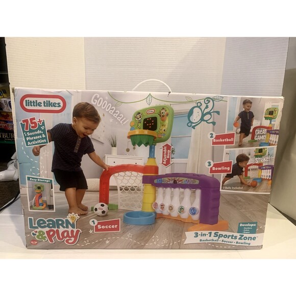 Sports Zone 3 In 1 Basketball Soccer Bowling Game Fun for Toddlers Children Kids - Picture 3 of 5